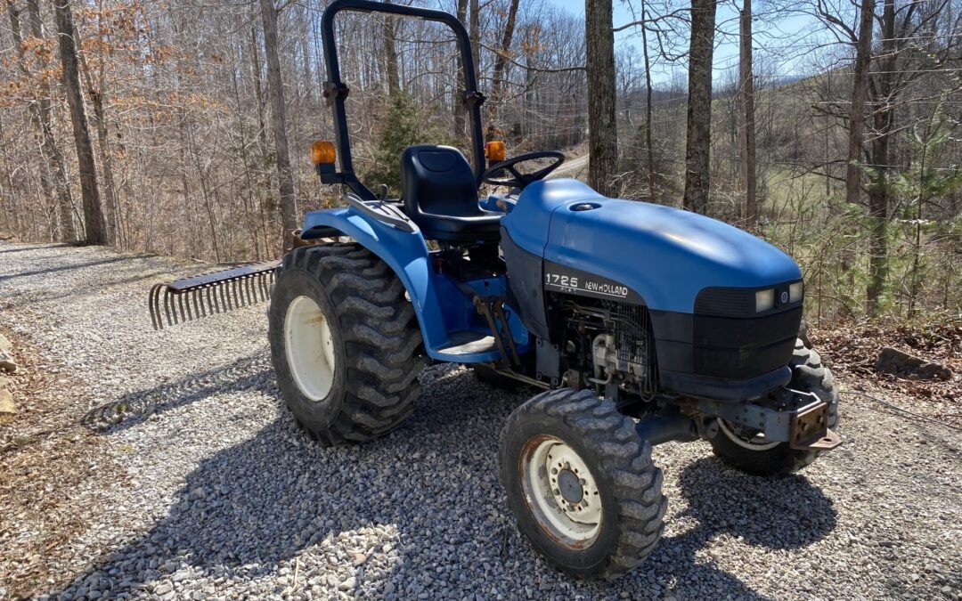 New Holland Tractor, 16ft Bumper Hook Trailer